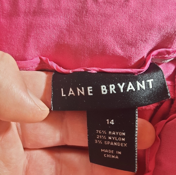 Pink Stretchy High Waisted Lane Bryant Pants - Picture 7 of 7